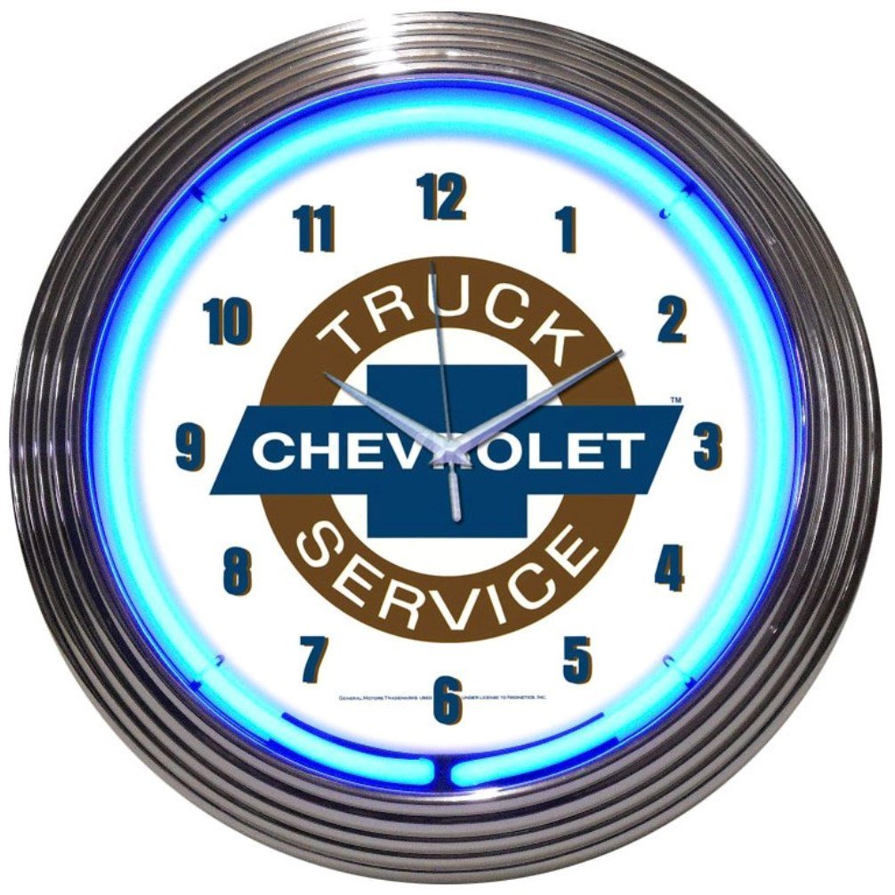 Neonetics Cars and Motorcycles Chevy Truck Neon Wall Clock, 15-Inch