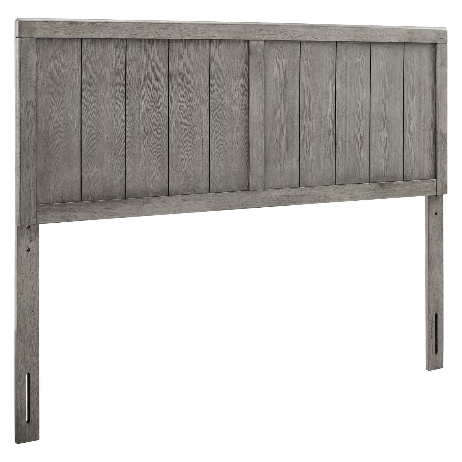 Modway Mod-6217-Gry Robbie Full Wood Headboard, Gray