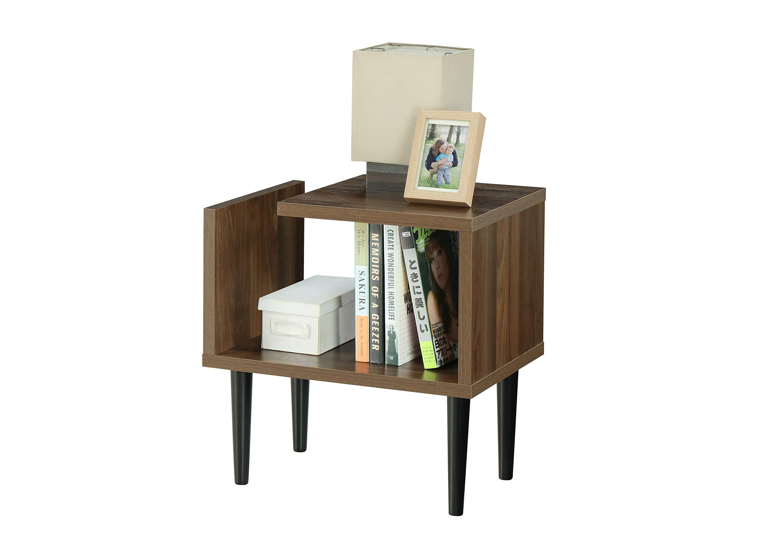 Os Home And Office Mid Century End Table, Danish Walnut