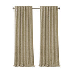 Elrene Home Fashions Mia Jacquard Scroll Blackout Window Curtain, 52'' x 84'' (1 Panel), Natural