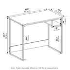 Furinno Moretti Lifestyle Study Desk, 35 Inches, Columbia Walnut