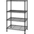 Storack 4 Shelf Heavy Duty Height Adjustable Foldable Boltless Metal Wire Shelving Home Storage Multipurpose Rack 14 Depth X 24