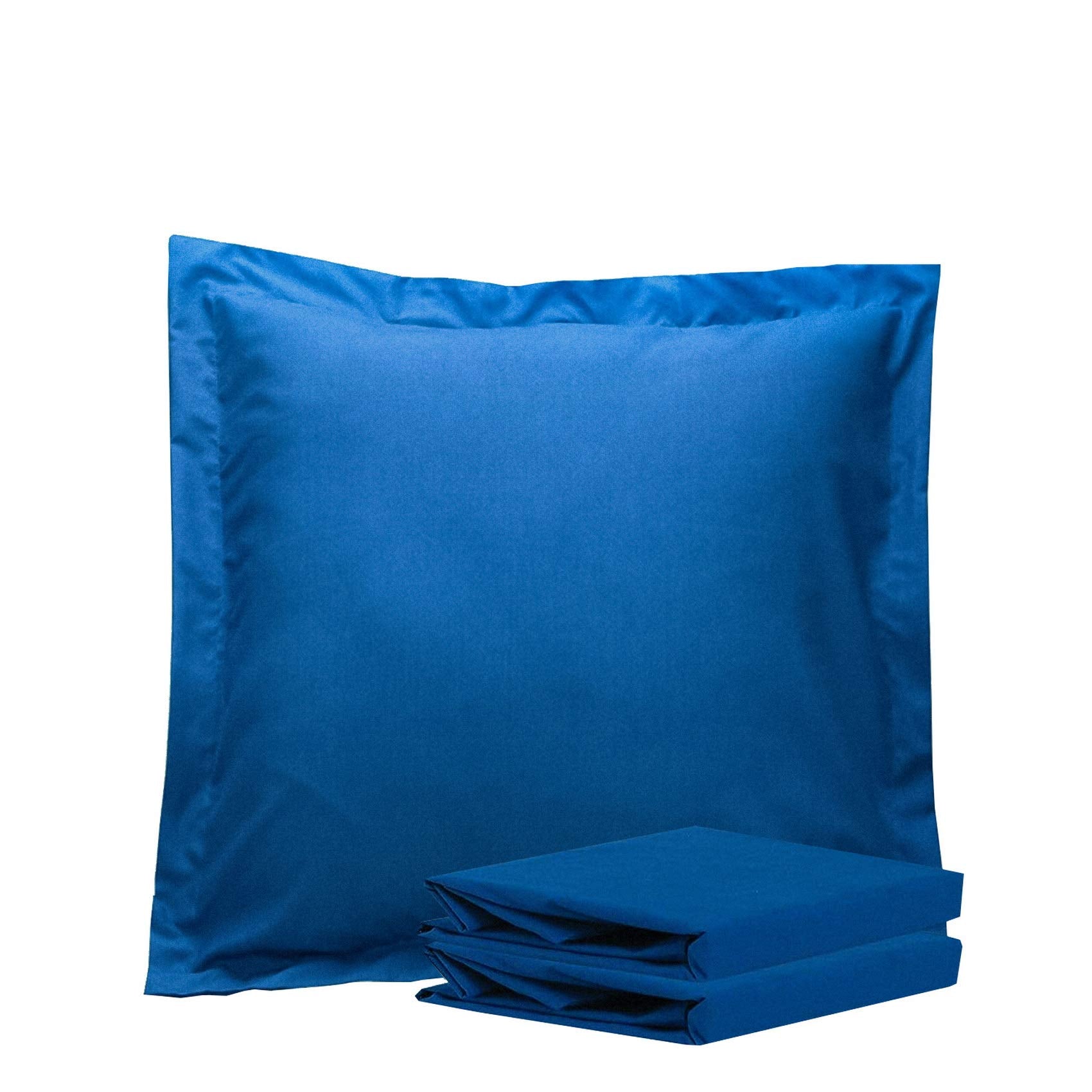 Ntbay 100% Brushed Microfiber 26X26 Euro Pillow Shams Set Of 2, Super Soft And Cozy European Throw Pillow Covers, Wrinkle, Fade, Stain Resistant Square Pillow Cases, Royal Blue