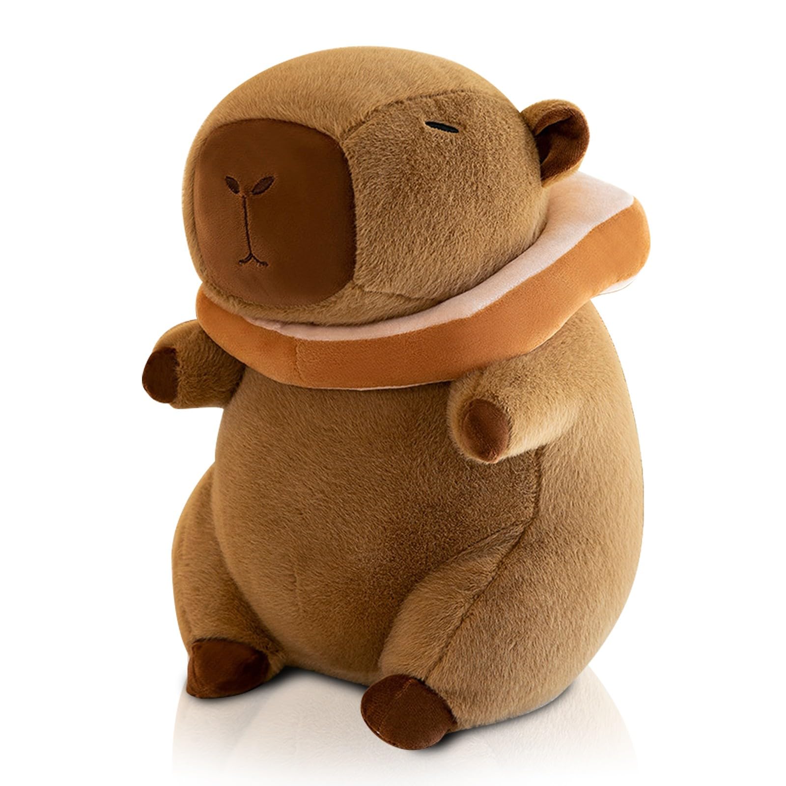 Shinuoer Capybara Plush Cute Capybara Animal Kawaii Plush With Wearable Toast Headgear Bread Capybara Gifts Cute Plush Pillow Bi