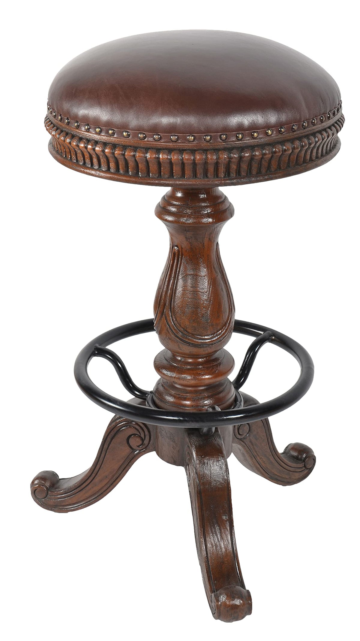 AFD Home Church Street Leather Bar Height Stool