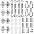 Yofit Shade Sail Hardware Kit 6 Inch For Triangle Rectangle Sun Shade Sail Installation, 304 Grade Stainless For Garden Outdoors