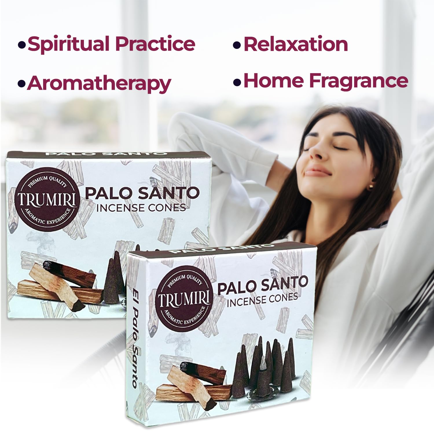 Palo Santo Incense Cones - Total 20 Cone Incense - Dual Pack Of 10 Insence Cones - Incense Cones Scented - Cone Incense Scents -