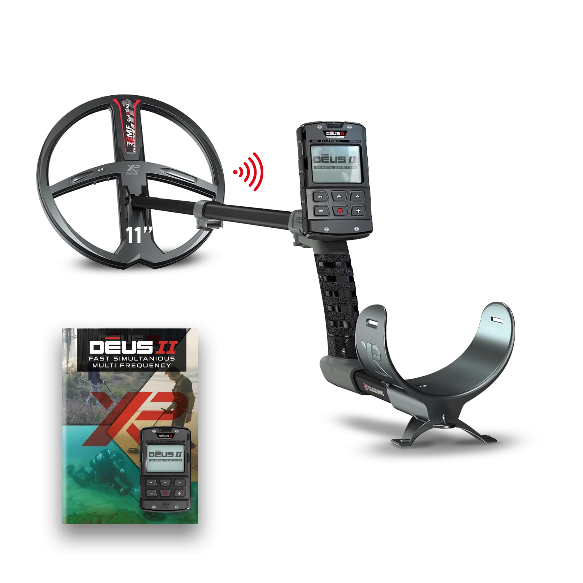 Xp Metal Detectors Deus Ii Rc - Waterproof And Multi Frequency, Ideal For Treasure And Relic Hunting - With 11' Fmf Coil (28Cm)