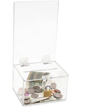 Acrylic Charity Donation Ballot Box Fundraising Coin Collection Tip Box 5' X 3' Office Suggestion Box Piggy Bank Ticket Bucket