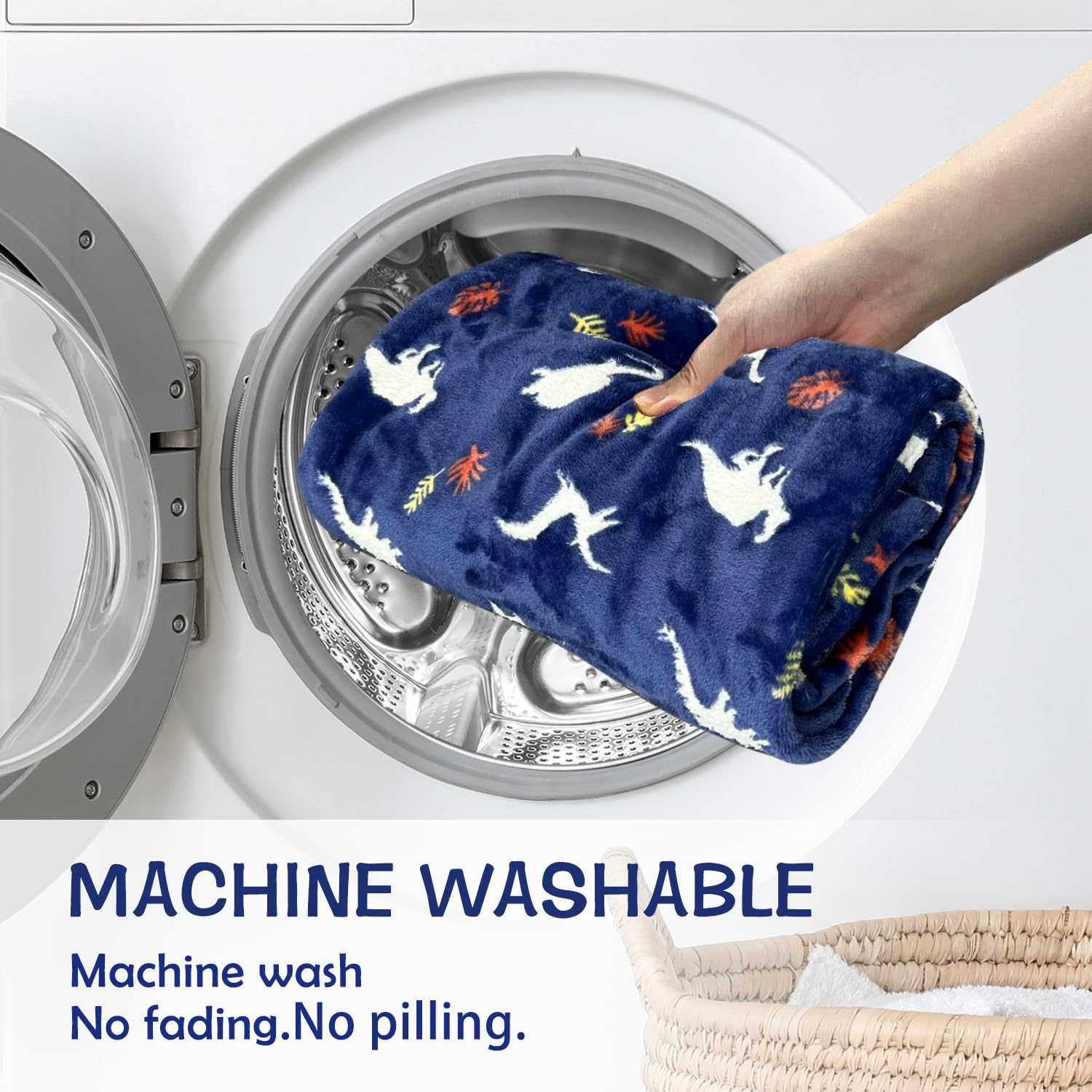 Sochow Glow In The Dark Throw Blanket 60 X 80 Inches, Jurassic Dinosaur Pattern Soft Cozy Flannel Fleece Blanket For Sons Daught