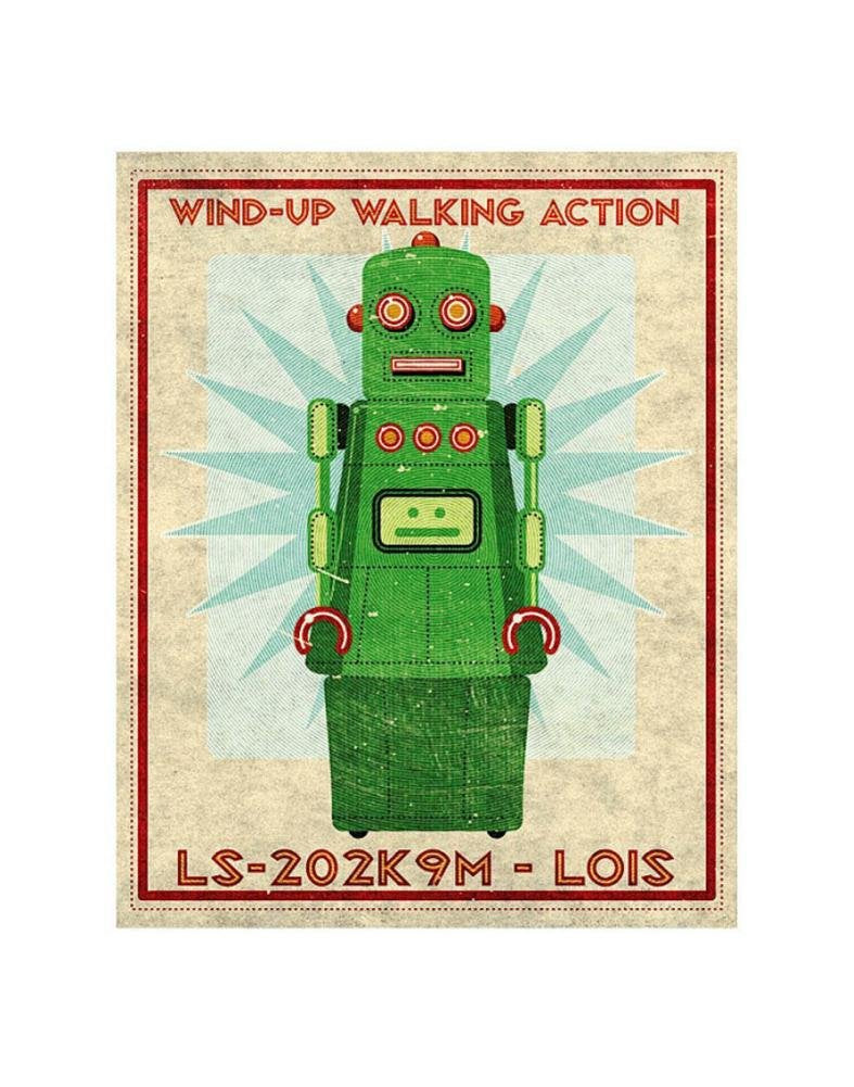 Lois Box Art Robot by John W. Golden 10x8 Art Print Poster