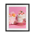 Stupell Industries Pink Pastel Macaroon Cakes, Framed Print Under Glass, Black, 13 x 16 Inches, Easy to Hang and Sturdy, Made 