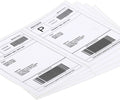 Tapsin Round Corner Half Sheet 8.5' X5.5' Mailing Labels Matte Blank White Self Adhesive Shipping Labels For Laser And Ink Jet