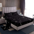 Galaxy Sheets Set Twin Size For Kids Girls Boys Outer Space Starry Sky Bedding Set Teens Constellation Twinkle Stars Bed Sheet S