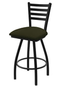 XL 410 Jackie 36 Swivel Extra Tall Bar Stool with Black Wrinkle Finish and Canter Pine Seat