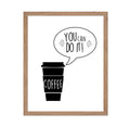Poster Master Motivational Poster - Inspirational Print - Gift for Barista, Friend - You Can Do it, Coffee, Funny, Quote - Wall 