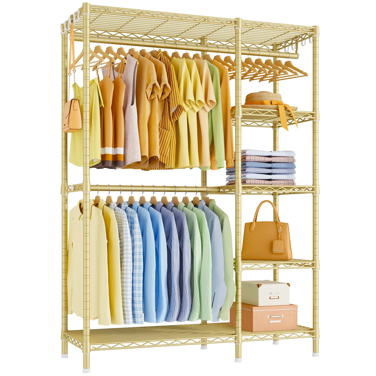 Ulif F2 Clothes Rack, 5 Tiers Heavy Duty Garment Rack for Bedroom