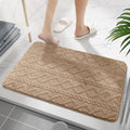 House of Quirk AntiSlip Microfiber Bathroom Rug mat, Thick & Soft Absorbent NonSlip Fluffy Bath Mat, Machine Washable and Drya