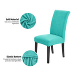 Joccun Chair Covers For Dining Room Set Of 2,Water Repellent Dining Chair Slipcovers Stretch Dining Room Chair Covers Seat Protector,Washable Parsons Chair Cover For Home,Hotel(Turquoise,2 Pack)