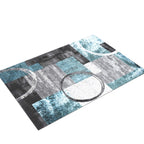 Rugshop Contemporary Abstract Circle Design Soft Area Rug 7'10'' X 10'2'' Gray