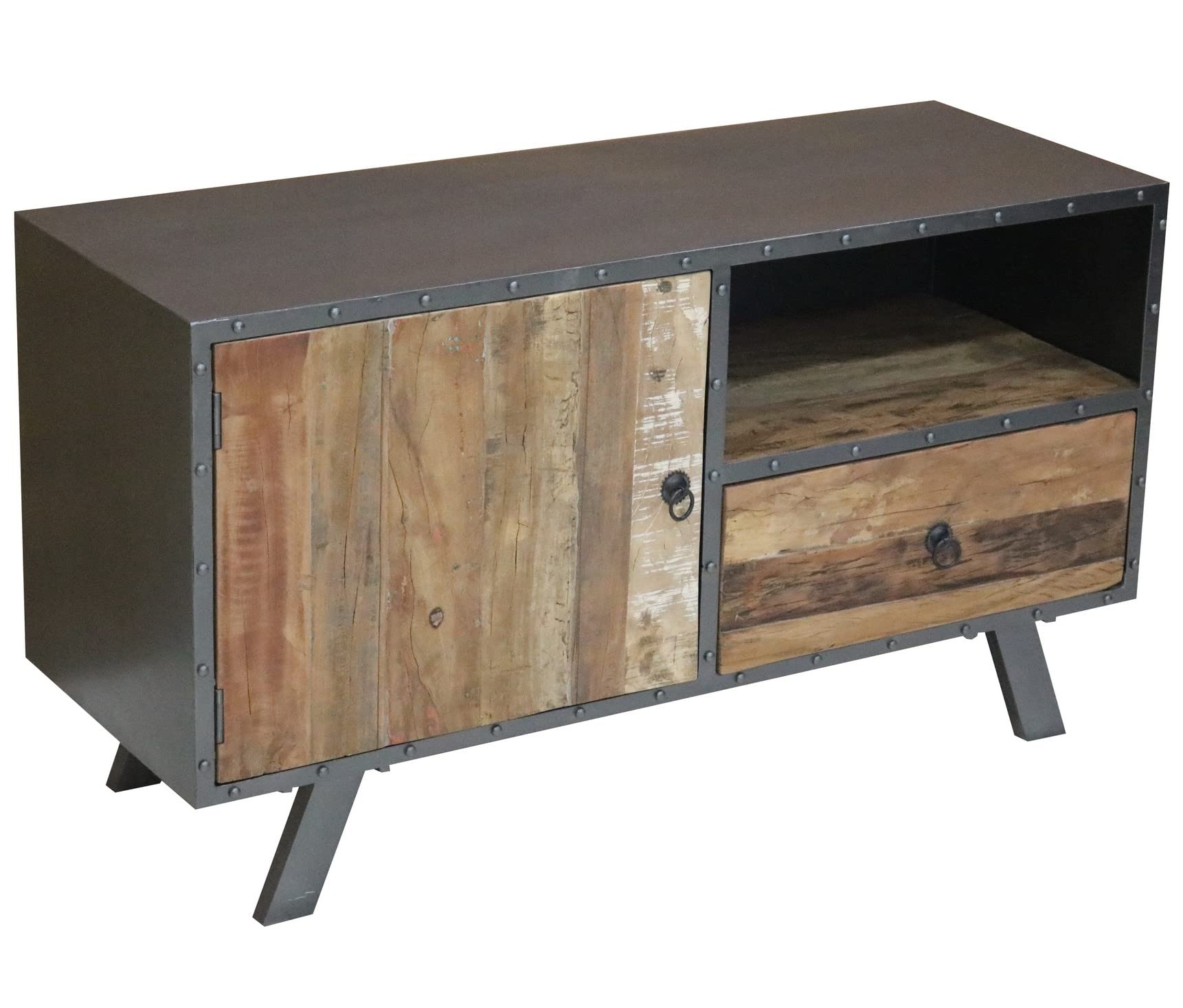 Progressive Furniture Outbound Console, 43&quot; W x 16&quot; D x 24&quot; H, Tan/Gray