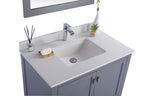 Laviva Wilson 36 - Grey Cabinet White Quartz Countertop