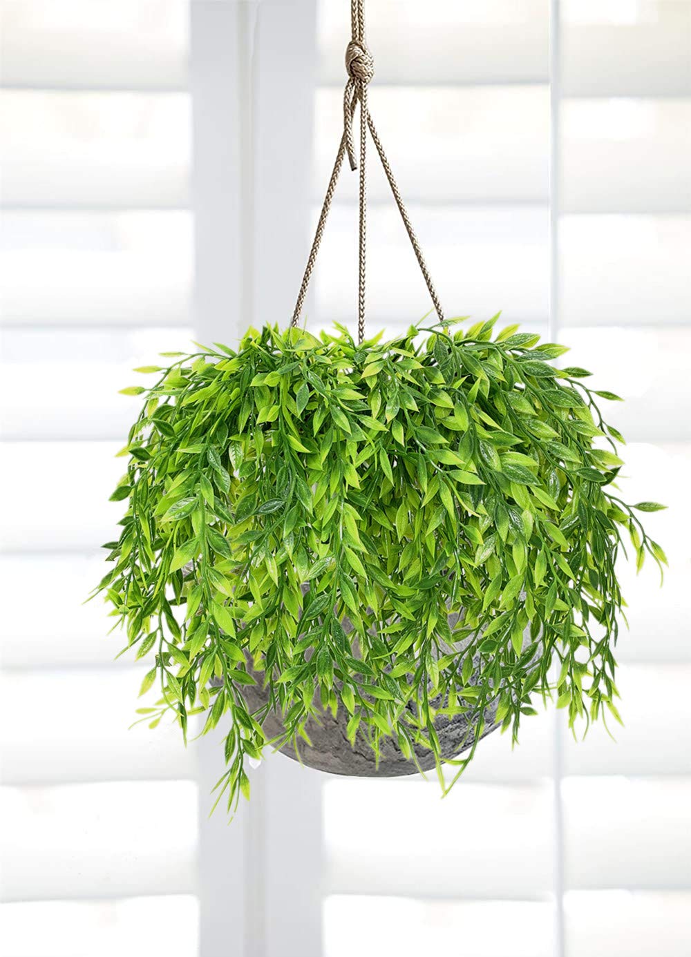 Pasyou Artificial Willow, Plastic Plants Greenery Leaves Fake Hanging Vine Faux Ivy For Home Indoor Outdoor Garden Door Wall Diy