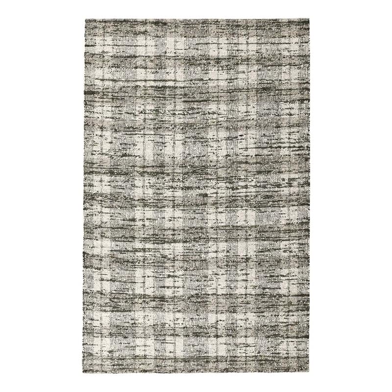 Kosas Home Perth 96 x 120 Striped Wool & Cotton Area Rug in Green/Natural