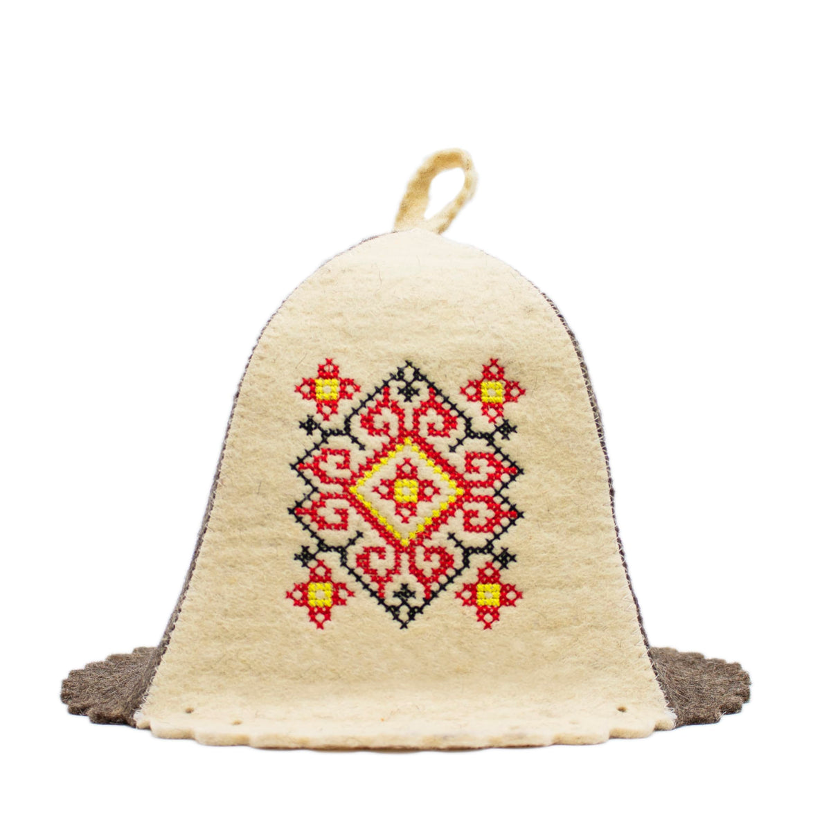 Ukrainian Wool Sauna Hat Embroidered Ornament Vyshyvanka - Sauna Hat Finnish Ukraine Sauna Hat Wool Russian Banya Hat For Men Sa