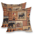Betginy Cow Print Pillow Covers 18X18 Inch Pack Of 2, Western Brown Cowhide Throw Pillow Covers Square Cushion Farmhouse Animal