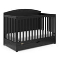 Graco Bellwood 5-in-1 Convertible Crib with Drawer (Black) - GREENGUARD Gold Certified, Full-Size Storage Drawer, Converts to To