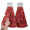Kwlegh Valentines Day Love Hearts Hanging Kitchen Towels with Loop Valentines Romantic Holiday Hand Tie Towels Soft Absorbent Fi