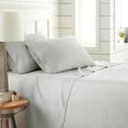 Southshore Fine Living, Inc. Full Size Bed Sheets Set, Pleated 4-Piece, 21'' Extra Deep Pocket Sheets, Full Size | Flat Sheet, F