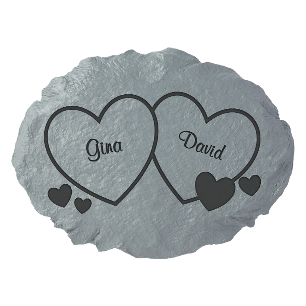 Let'S Make Memories Personalized Garden Stone - Two Hearts - Couples Gift - Wedding, Anniversary For Him, For Her - Love & Roman