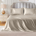Freshculture Satin Sheets Twin Size, Silky Soft Satin Bed Sheets, 3 Psc Champagne Satin Sheets With Deep Pocket, Similar To Silk