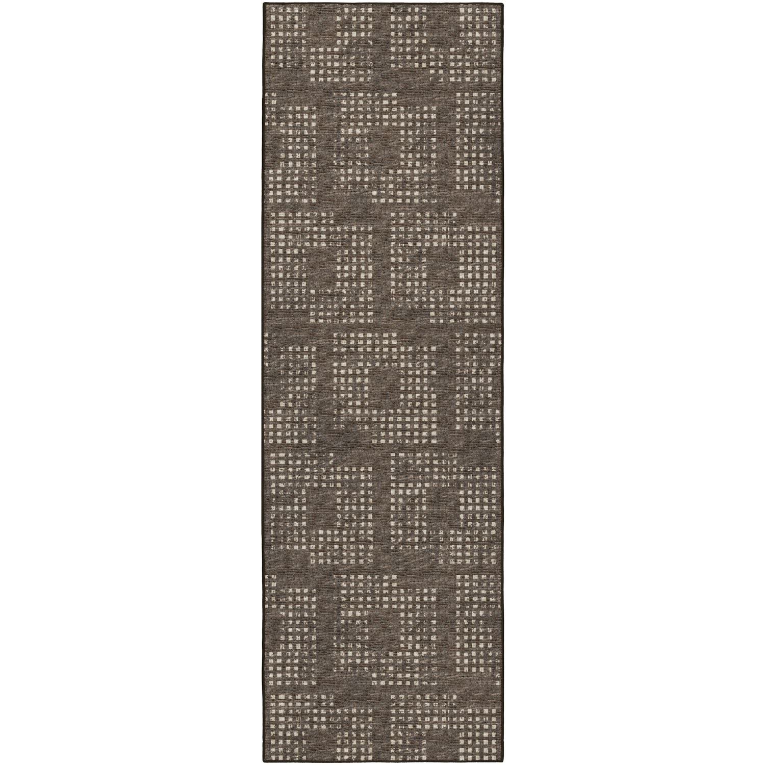 Delano Da1 Brown Transitional Rug Runner 2' 6" X 8'