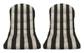 Jckel Set Of 2 Outdoor Tufted Adirondack Chair Cushion - Black & White Stripe