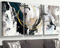 GIFTTWART Extra Large Textured Canvas Wall Art - Modern Abstract Black and White Painting for Living Room, Office, Dining Room D