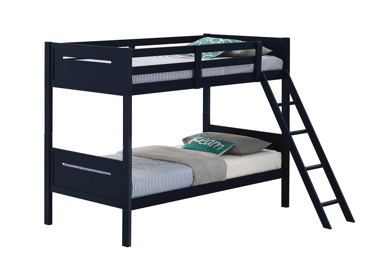 Coaster Home Furnishings Littleton Twin Over Twin Bunk Bed Blue