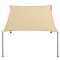 4' X 12' Beige Straight Edge Sun Shade Sail, Rectangle Awning Outdoor Shade Cloth Pergola Cover Uv Block Fabric- Customized