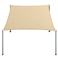 10' X 11' Beige Straight Edge Sun Shade Sail, Rectangle Awning Outdoor Shade Cloth Pergola Cover Uv Block Fabric- Customized