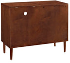 Crosley Furniture Everett Media Console and Record Player Stand with Storage for Vinyl Records, Mahogany
