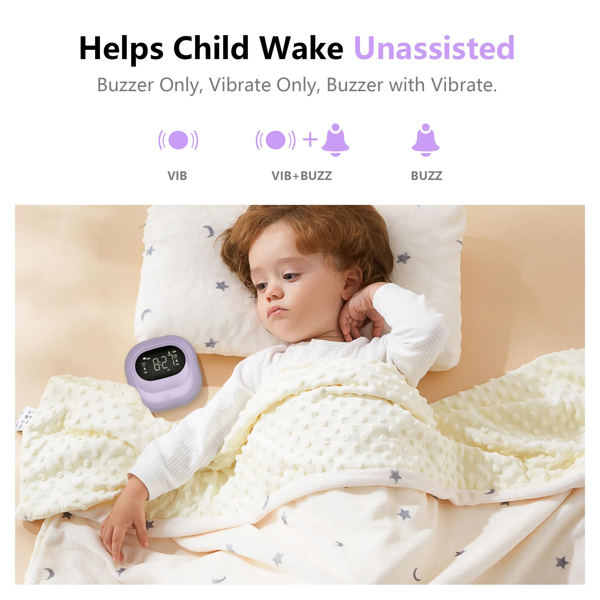 Mesqool Vibrating Alarm Clock For Heavy Sleepers, Rechargeable Battery Operated Bed Shaker Under Pillow, Cordless, Weekday/Weeke