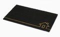 Fab Habitat Modern Non Slip Doormat - Durable, Thin - Natural Coir & Rubber - Entryway, Front Door, Porch, Patio - Home View Bla