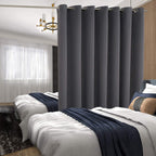 Bgment Fashion Sliding Door Curtain 100 X 96 Inches, Wide Thermal Blackout Curtains Room Darkening Room Divider Window Curtain, 1 Panel, Dark Grey, 96 Length X Wide 100