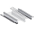 Amber Home 26 Pack Heavy Duty Add on Metal Pants Skirt Hangers, Stackable Add-on Metal Clothes Hangers with 2-Adjustable Clips, 