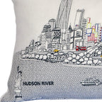 HomeRoots Cream 35' White NYC Daylight Skyline Lumbar Decorative Pillow