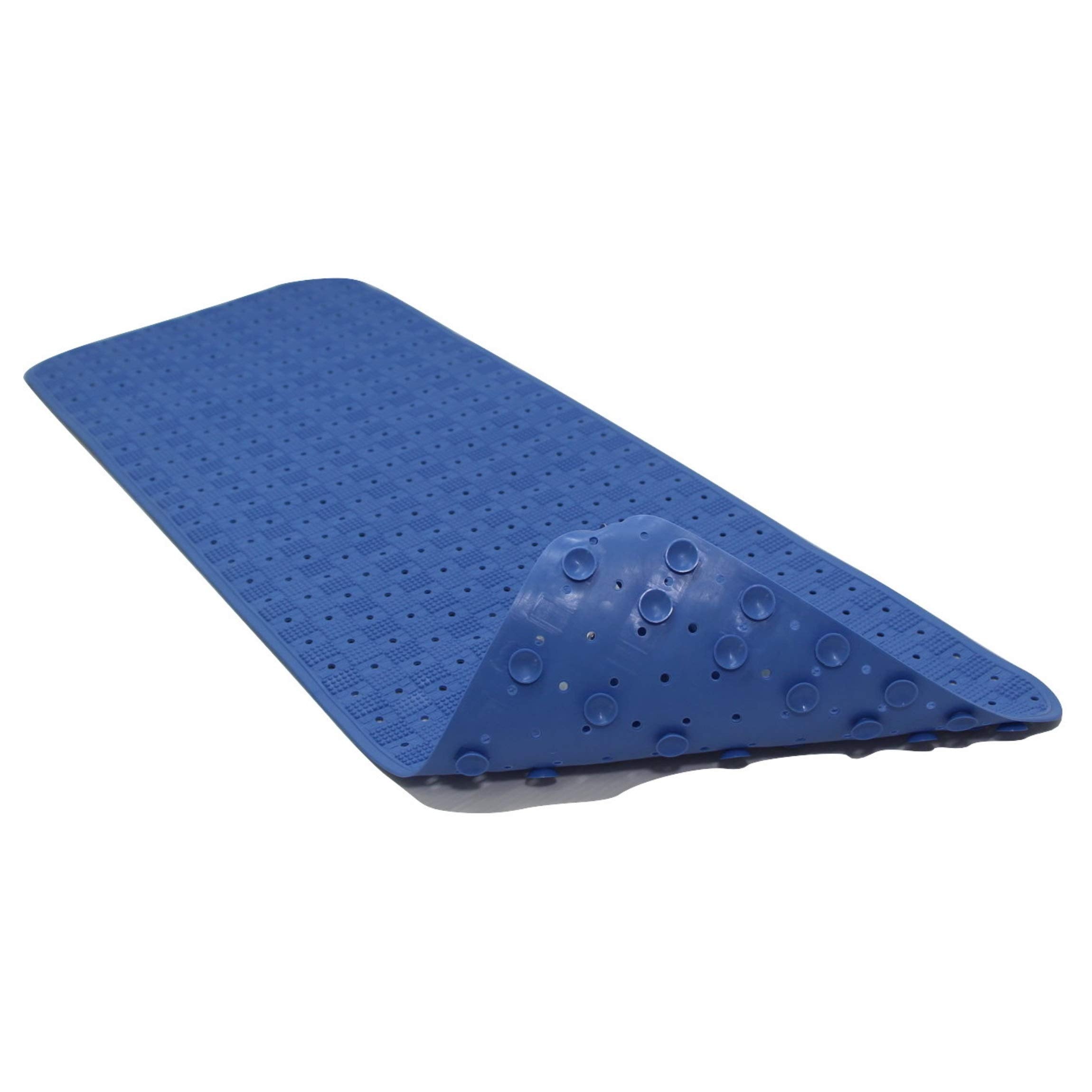 SAFELAND- Non-Slip Bath, Shower, Tub Mat, XL Lenth, TPR Material, Eco-Friendly, Non-PVC, Machine Washable, No Odor, with Powerfu