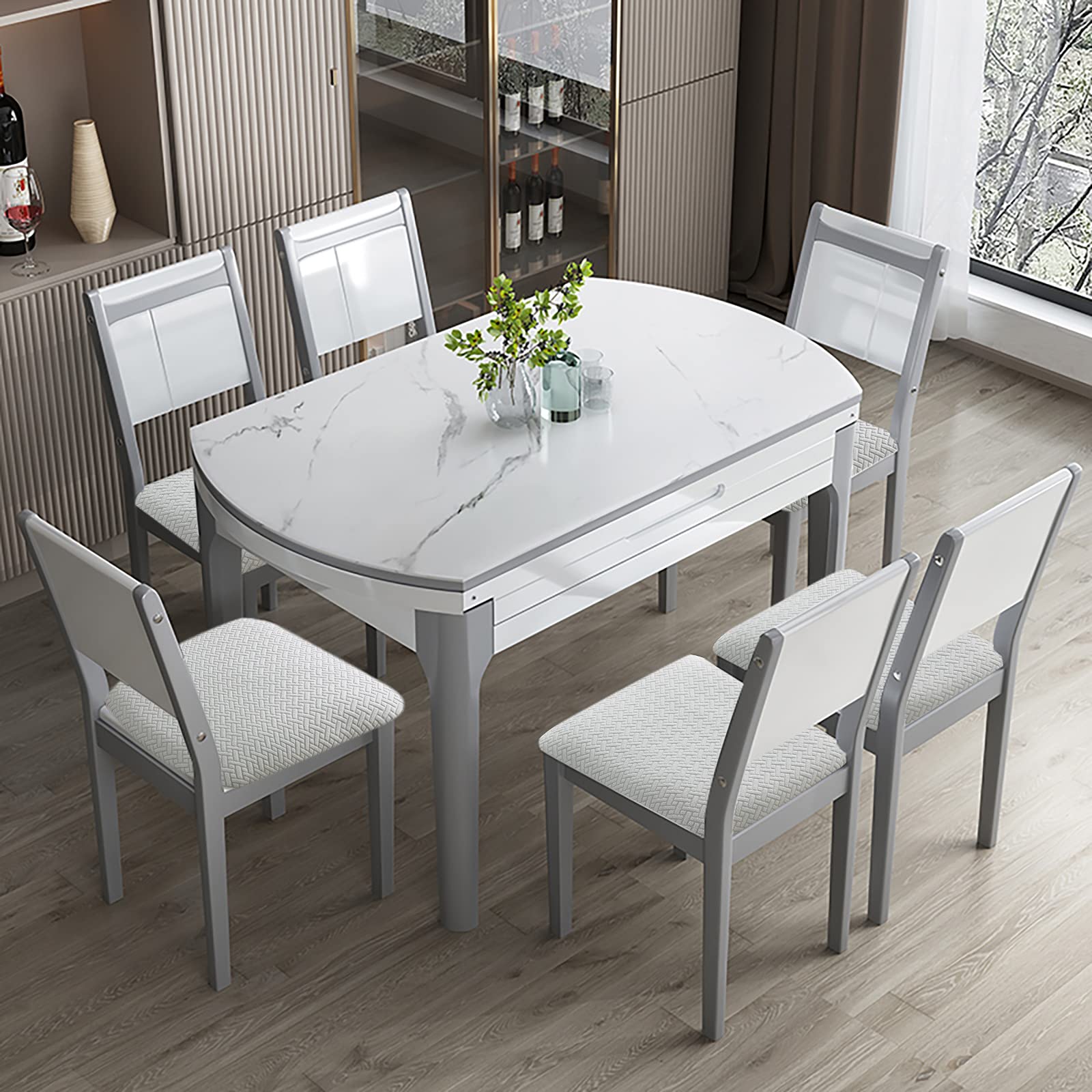 Genina Waterproof Seat Covers For Dining Room Chairs Covers Dining Chair Seat Covers Kitchen Chair Covers Slipcovers (White, 2 Pcs)