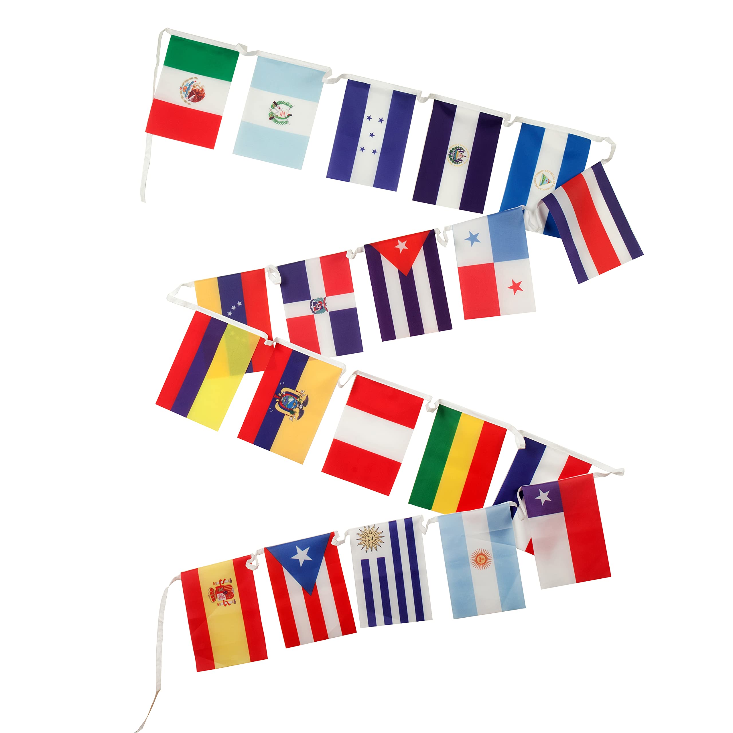 Quarterhouse Spanish Language Country Flags For The Classroom - 18 Latin American Countries Plus Spain, Puerto Rico, And Equator